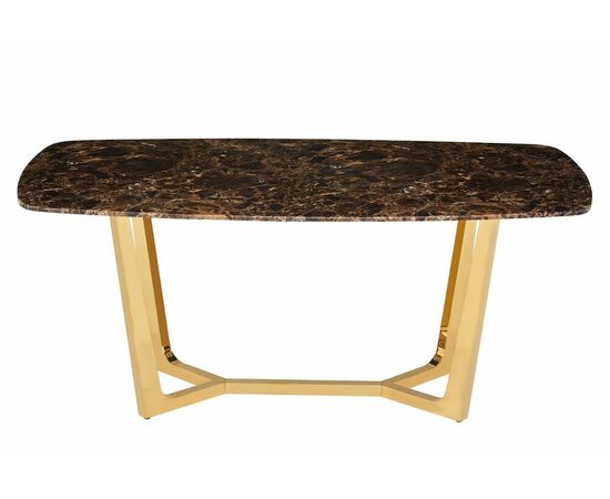 Стол обеденный Ланс DT-2852M.1, 160х90х75 см, коричневый мрамор, изображение 5 | Интернет магазин мебели и декора LifeDekor