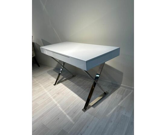 Стол-консоль Рокки MJ-001, 120х55х76 см, белый, серебро, изображение 3 | Интернет магазин мебели и декора LifeDekor