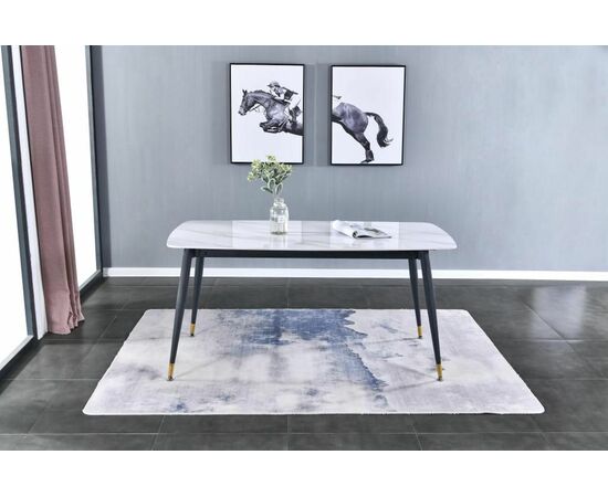 Стол обеденный Рио DT-2849, 160х80х75 см, белый мрамор, изображение 2 | Интернет магазин мебели и декора LifeDekor
