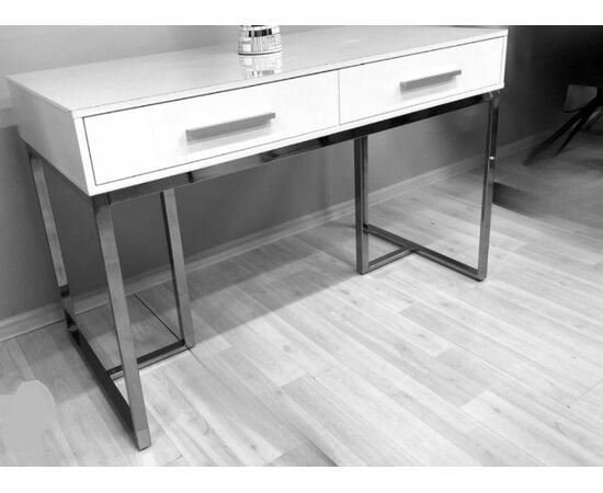 Стол-консоль Армада F-1543, 120х60х78 см, белый, серебро, изображение 3 | Интернет магазин мебели и декора LifeDekor
