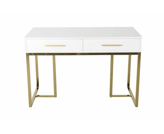 Стол-консоль Армада F-1543, 120х60х78 см, белый, золото | Интернет магазин мебели и декора LifeDekor