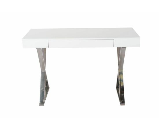 Стол-консоль Рокки MJ-001, 120х55х76 см, белый, серебро, изображение 2 | Интернет магазин мебели и декора LifeDekor
