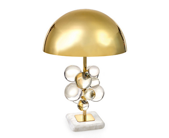 Лампа настольная MOLECULE с прозрачными шарами, 30х51 см, золото, изображение 2 | Интернет магазин мебели и декора LifeDekor