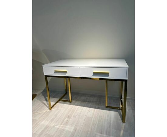 Стол-консоль Армада F-1543, 120х60х78 см, белый, золото, изображение 4 | Интернет магазин мебели и декора LifeDekor