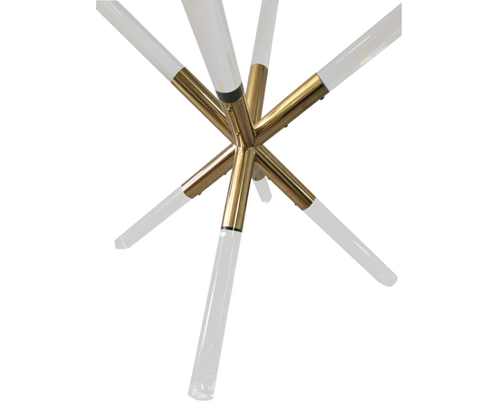 Стол обеденный Брайт MH-08DT, 110x110 см, прозрачный, изображение 4 | Интернет магазин мебели и декора LifeDekor