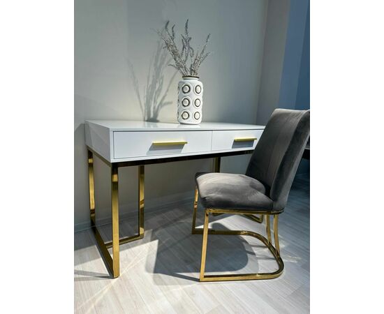 Стол-консоль Армада F-1543, 120х60х78 см, белый, золото, изображение 3 | Интернет магазин мебели и декора LifeDekor