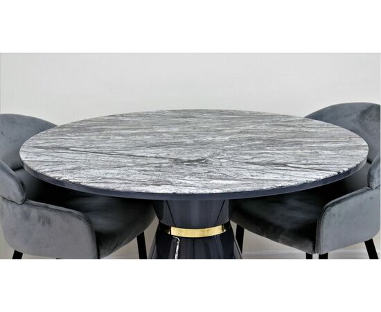 Стол обеденный Орион F-1435, 120х120х76 см, серый мрамор, изображение 2 | Интернет магазин мебели и декора LifeDekor