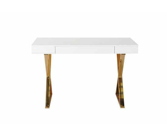 Стол-консоль Рокки MJ-001.1, 120х55х76 см, белый, золото, изображение 2 | Интернет магазин мебели и декора LifeDekor