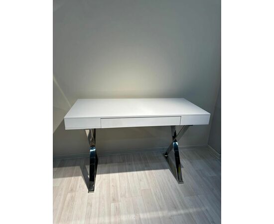 Стол-консоль Рокки MJ-001, 120х55х76 см, белый, серебро, изображение 4 | Интернет магазин мебели и декора LifeDekor