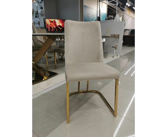 Стул обеденный Пресли DX-2055-1, 46х47х88, бежевый, золото, изображение 6 | Интернет магазин мебели и декора LifeDekor