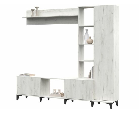 Стенка «Аурелия», дуб крафт белый, изображение 3 | Интернет магазин мебели и декора LifeDekor
