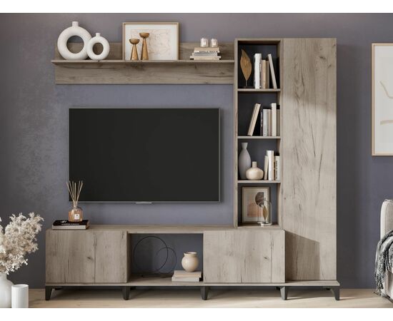 Стенка «Аурелия», дуб крафт серый, изображение 2 | Интернет магазин мебели и декора LifeDekor