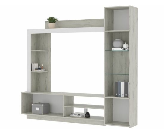 Стенка «Онтарио», Софт вайт/Дуб крафт белый, изображение 7 | Интернет магазин мебели и декора LifeDekor