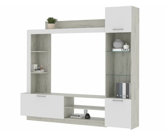 Стенка «Онтарио», Софт вайт/Дуб крафт белый, изображение 5 | Интернет магазин мебели и декора LifeDekor