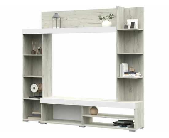 Стенка «Васанта», Софт вайт/Дуб крафт белый, изображение 7 | Интернет магазин мебели и декора LifeDekor