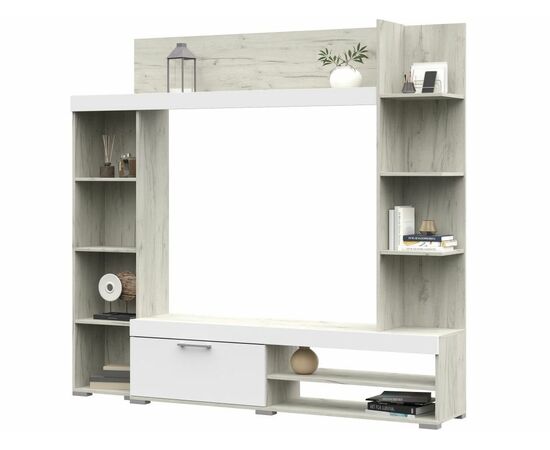 Стенка «Васанта», Софт вайт/Дуб крафт белый, изображение 5 | Интернет магазин мебели и декора LifeDekor