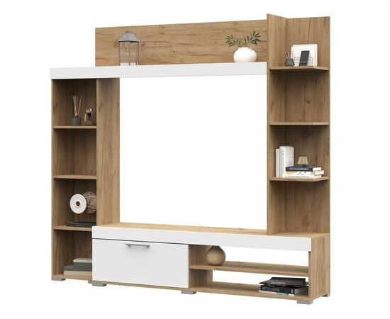 Стенка «Васанта», Софт вайт/Дуб крафт золото, изображение 6 | Интернет магазин мебели и декора LifeDekor