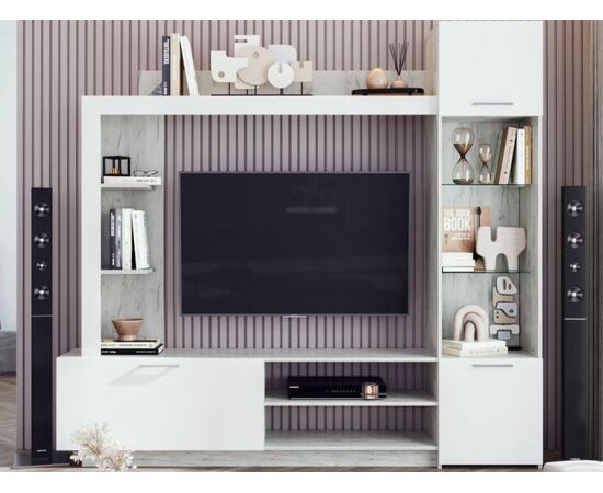 Стенка «Онтарио», Софт вайт/Дуб крафт белый | Интернет магазин мебели и декора LifeDekor