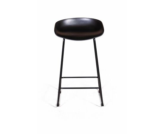 Стул полубарный Leo пластик черный, изображение 2 | Интернет магазин мебели и декора LifeDekor