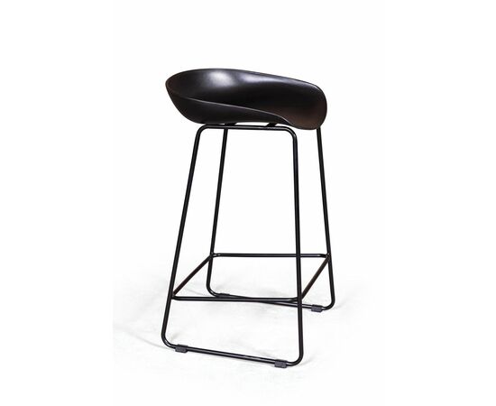 Стул полубарный Leo пластик черный, изображение 4 | Интернет магазин мебели и декора LifeDekor