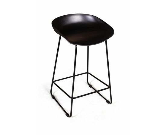 Стул полубарный Leo пластик черный, изображение 6 | Интернет магазин мебели и декора LifeDekor