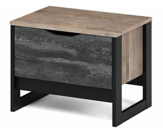 Тумба «Стокгольм» 1ящ, Дуб гранж песочный/Железный камень | Интернет магазин мебели и декора LifeDekor