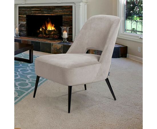 Кресло Dante, бархат пепельно-бежевый 25, изображение 4 | Интернет магазин мебели и декора LifeDekor