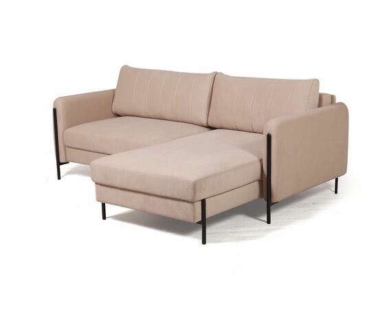 Barcelona диван-кровать с шезлонгом, велюр бежевый, изображение 14 | Интернет магазин мебели и декора LifeDekor