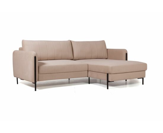 Barcelona диван-кровать с шезлонгом, велюр бежевый, изображение 11 | Интернет магазин мебели и декора LifeDekor