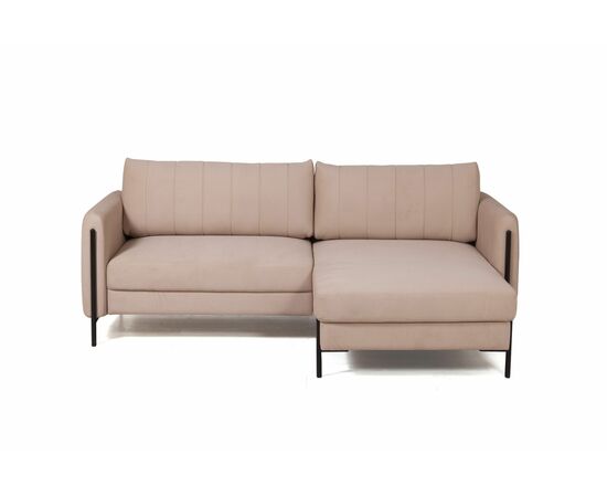 Barcelona диван-кровать с шезлонгом, велюр бежевый, изображение 3 | Интернет магазин мебели и декора LifeDekor