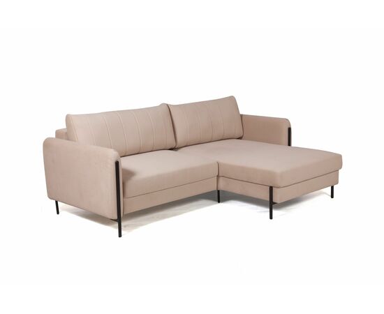 Barcelona диван-кровать с шезлонгом, велюр бежевый, изображение 10 | Интернет магазин мебели и декора LifeDekor