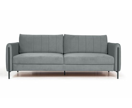 Barcelona диван-кровать трехместный прямой, велюр серый, изображение 3 | Интернет магазин мебели и декора LifeDekor