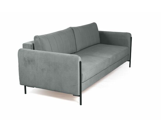 Barcelona диван-кровать трехместный прямой, велюр серый, изображение 9 | Интернет магазин мебели и декора LifeDekor