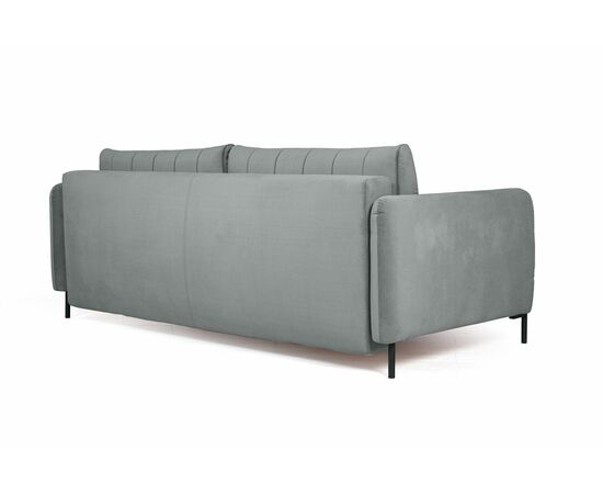 Barcelona диван-кровать трехместный прямой, велюр серый, изображение 10 | Интернет магазин мебели и декора LifeDekor