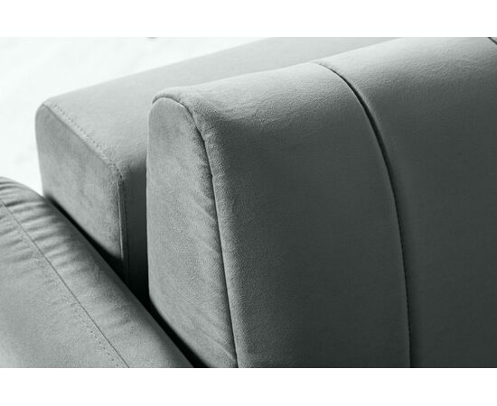 Barcelona диван-кровать трехместный прямой, велюр серый, изображение 11 | Интернет магазин мебели и декора LifeDekor