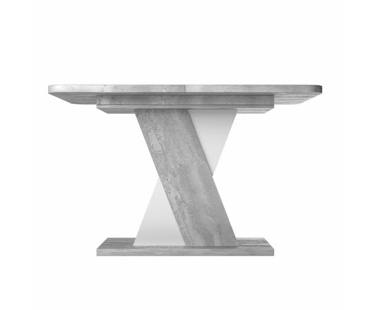 Стол раскладной Bruno (120+40) цемент светлый/белый бриллиант, изображение 4 | Интернет магазин мебели и декора LifeDekor