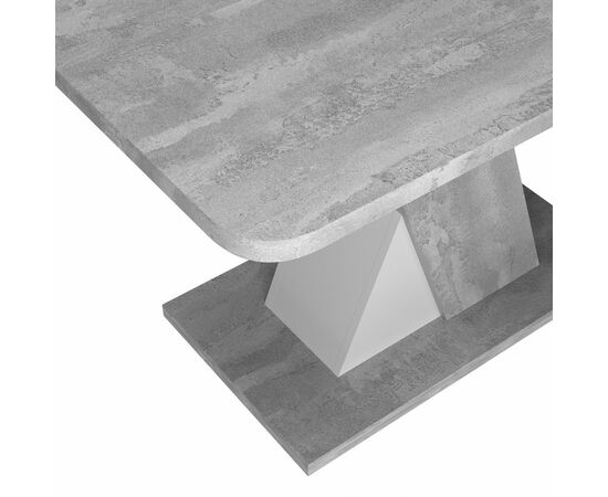 Стол раскладной Bruno (120+40) цемент светлый/белый бриллиант, изображение 7 | Интернет магазин мебели и декора LifeDekor