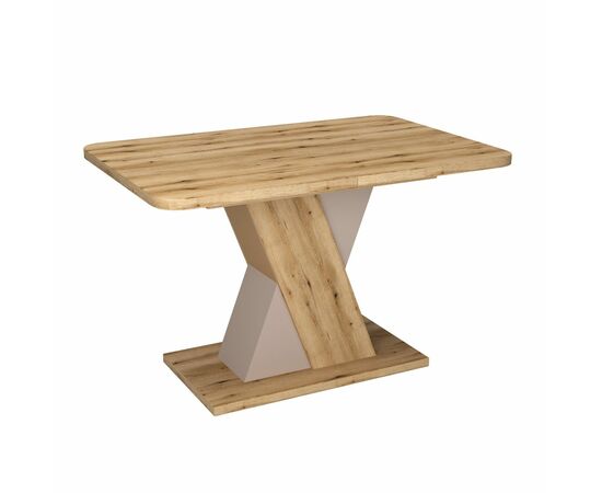 Стол раскладной Bruno (120+40) дуб эвок прибрежный/глиняный серый | Интернет магазин мебели и декора LifeDekor