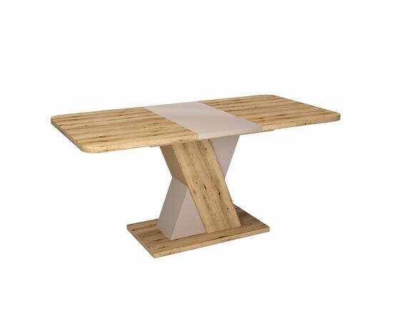 Стол раскладной Bruno (120+40) дуб эвок прибрежный/глиняный серый, изображение 2 | Интернет магазин мебели и декора LifeDekor