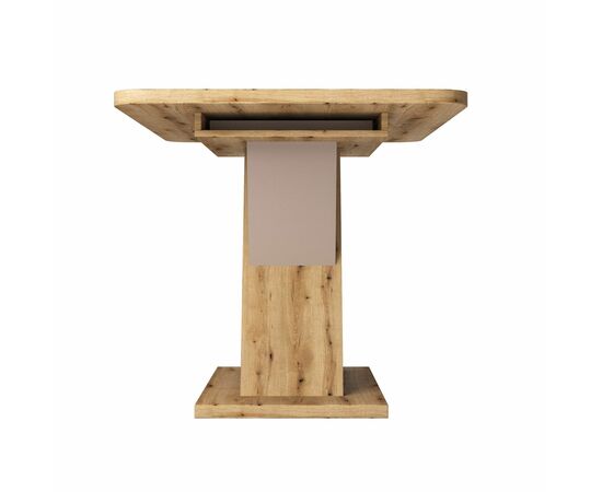 Стол раскладной Bruno (120+40) дуб эвок прибрежный/глиняный серый, изображение 5 | Интернет магазин мебели и декора LifeDekor