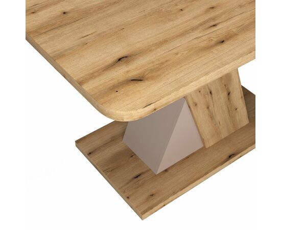 Стол раскладной Bruno (120+40) дуб эвок прибрежный/глиняный серый, изображение 6 | Интернет магазин мебели и декора LifeDekor