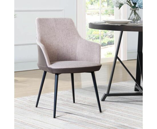 Стул с подлокотниками Frank, рогожка комби бежевый, изображение 2 | Интернет магазин мебели и декора LifeDekor