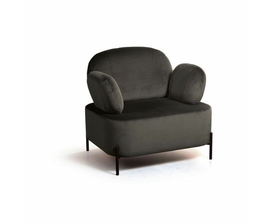 Кресло Dandy, бархат matte 80 серый | Интернет магазин мебели и декора LifeDekor