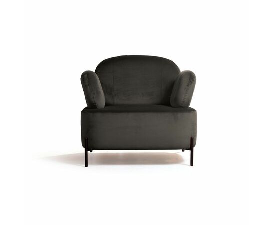 Кресло Dandy, бархат matte 80 серый, изображение 2 | Интернет магазин мебели и декора LifeDekor