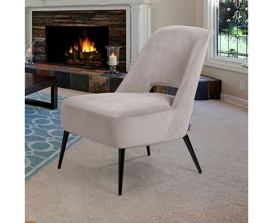 Кресло Dante, бархат пепельно-бежевый 25, изображение 2 | Интернет магазин мебели и декора LifeDekor