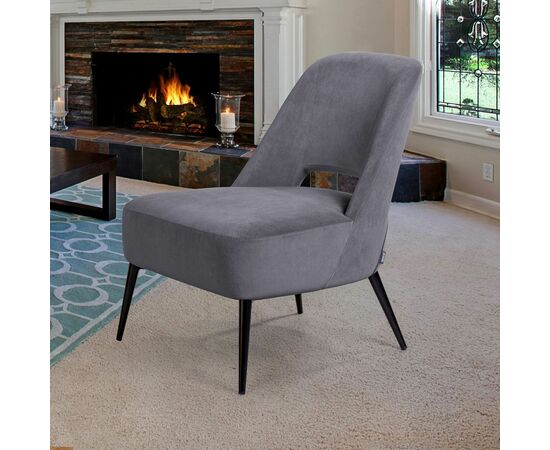 Кресло Dante, бархат серый 27, изображение 2 | Интернет магазин мебели и декора LifeDekor