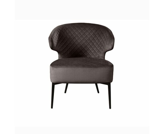 Кресло Richard ромб, бархат антрацит 14, изображение 2 | Интернет магазин мебели и декора LifeDekor