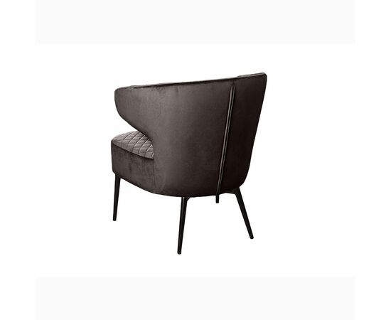 Кресло Richard ромб, бархат антрацит 14, изображение 4 | Интернет магазин мебели и декора LifeDekor