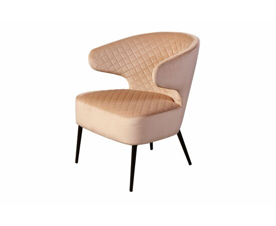 Кресло Richard ромб, бархат бежевый 5, изображение 3 | Интернет магазин мебели и декора LifeDekor