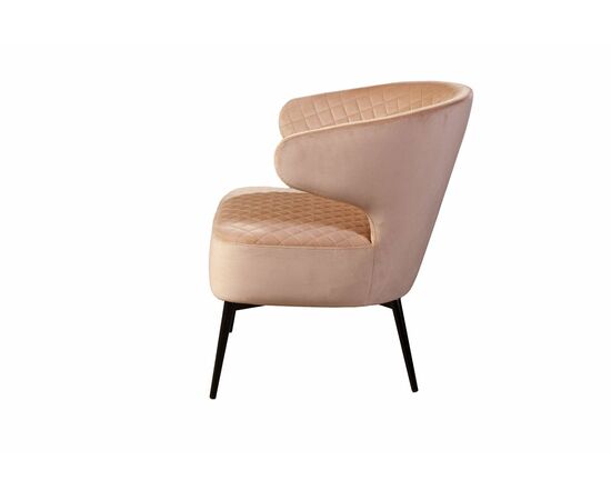 Кресло Richard ромб, бархат бежевый 5, изображение 4 | Интернет магазин мебели и декора LifeDekor